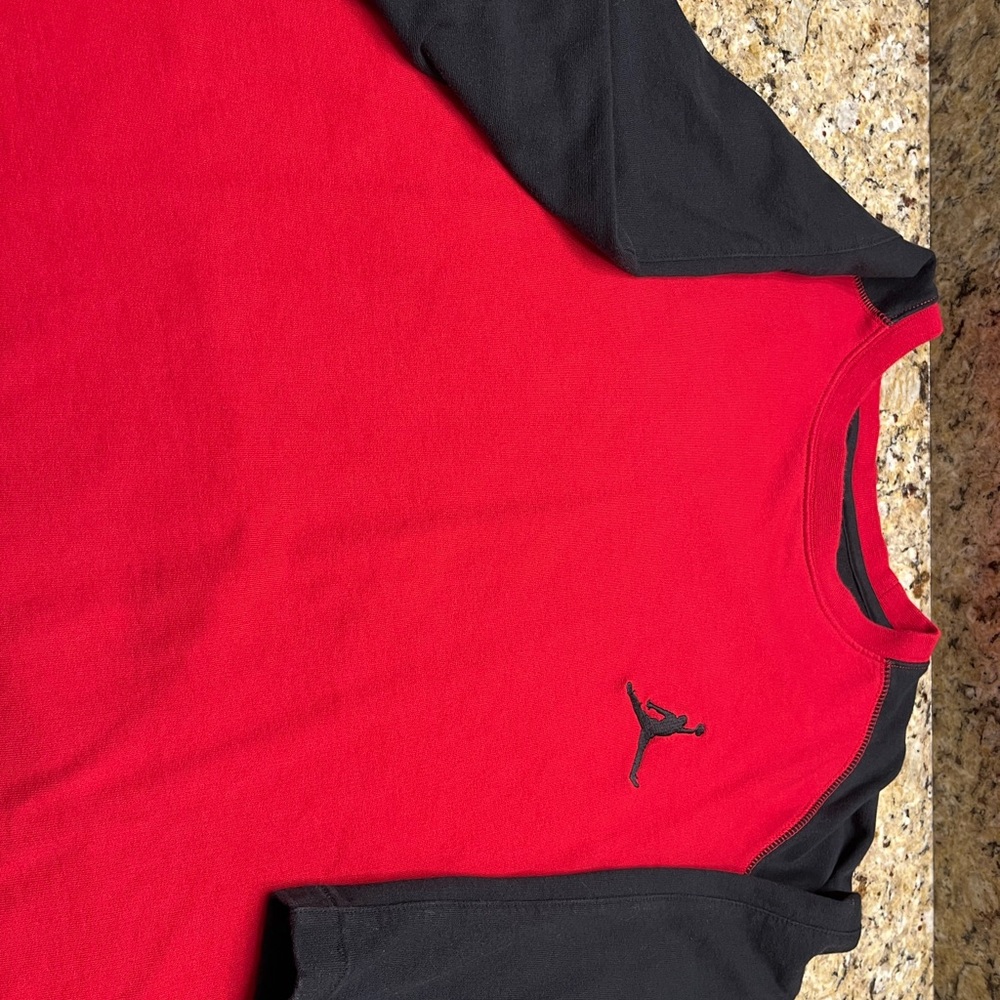 Jordan Men's Red and Black Shirt